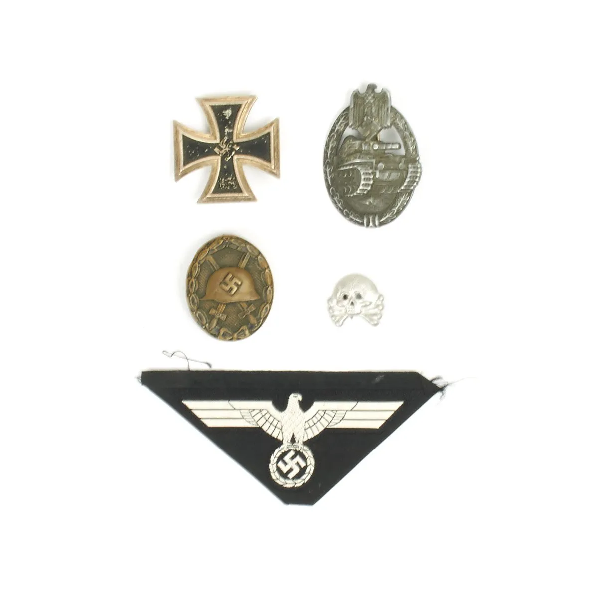 Original German WWII Panzer Medal and Insignia Grouping