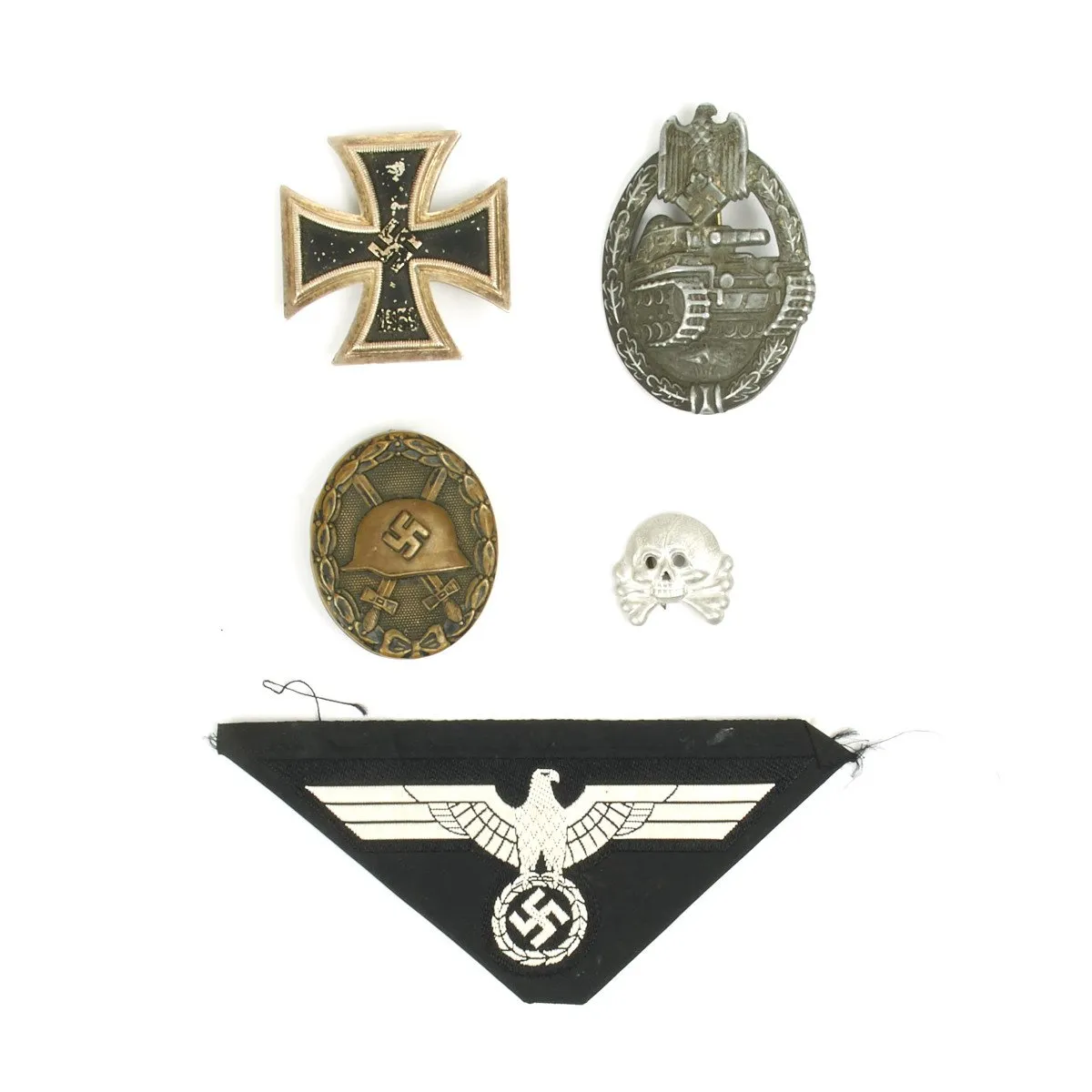 Original German WWII Panzer Medal and Insignia Grouping