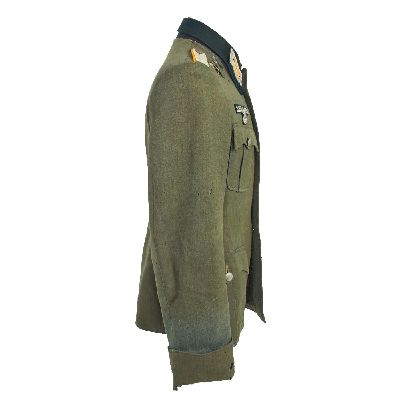 Original German WWII Service Worn Heer Cavalry Officer M36 Tunic with ROA Vlasov Army Patch - dated 1940