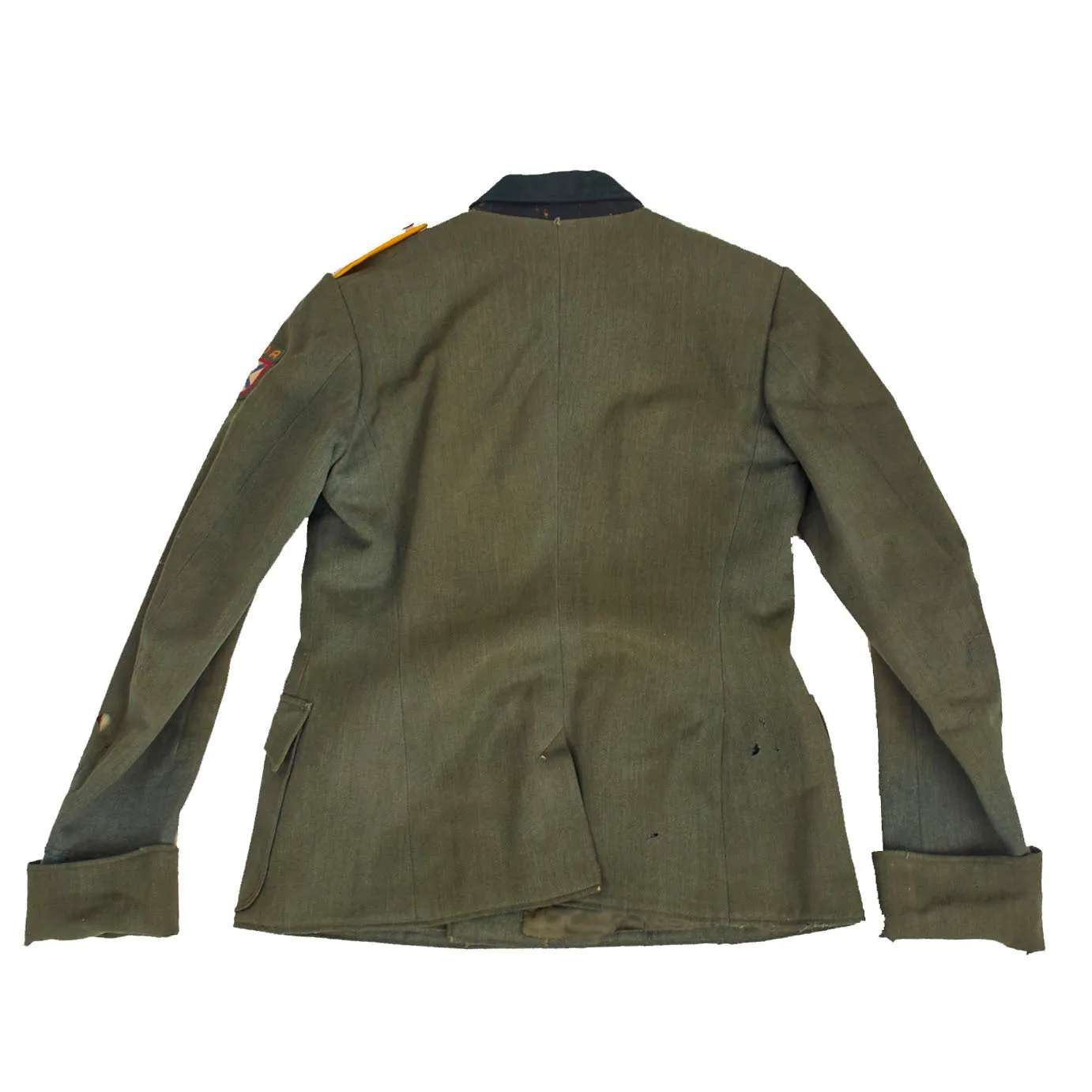 Original German WWII Service Worn Heer Cavalry Officer M36 Tunic with ROA Vlasov Army Patch - dated 1940