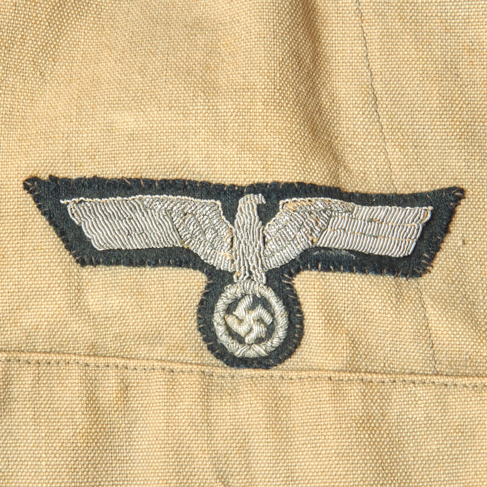 Original German WWII Service Worn Heer Medical Oberstabsarzt Officer Summer Canvas Uniform Tunic