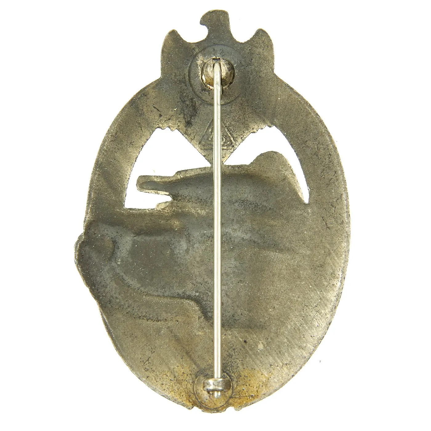 Original German WWII Silver Grade Panzer Assault Tank Badge by A. D. Schwerdt of Stuttgart