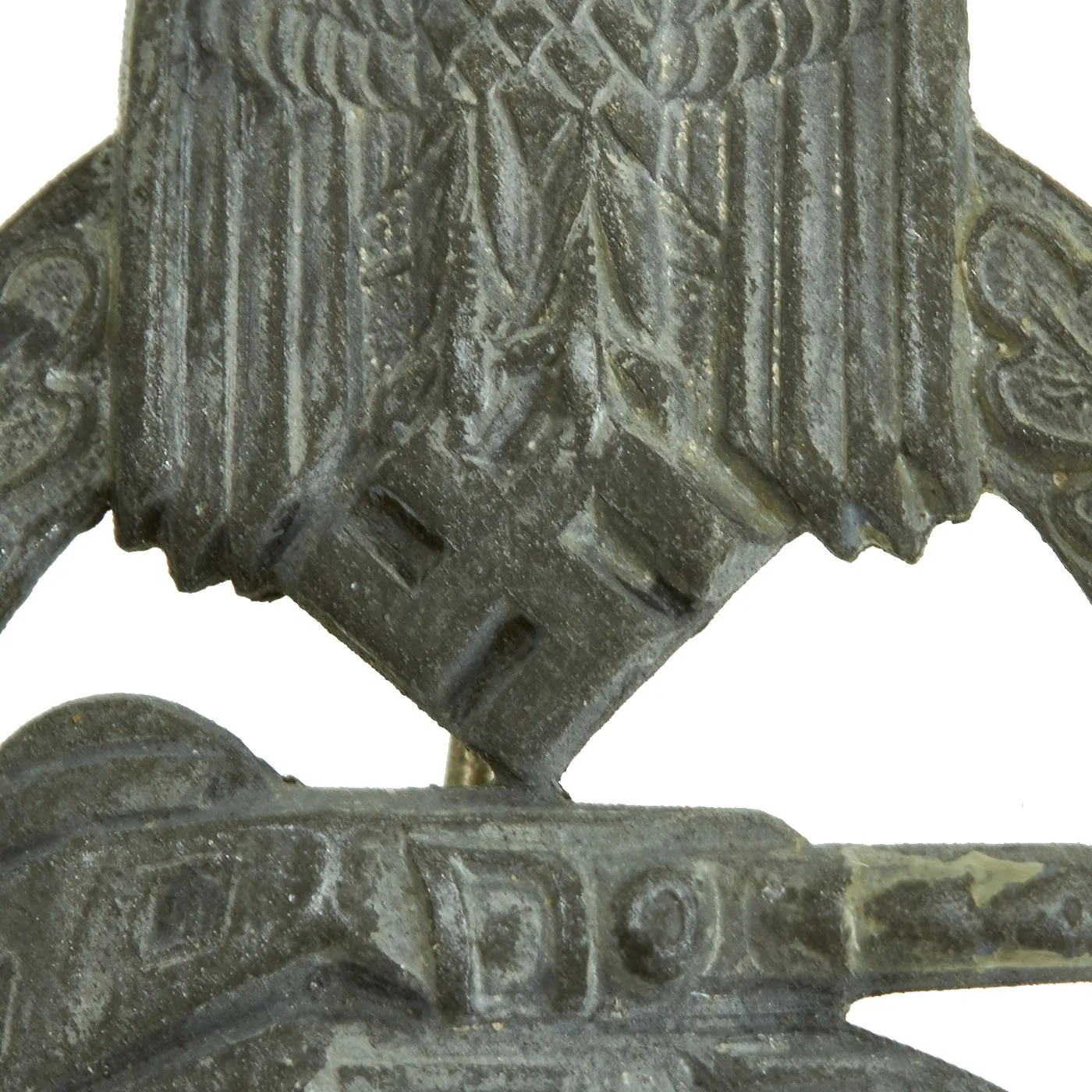 Original German WWII Silver Grade Panzer Assault Tank Badge by F. W. Assmann & Söhne - Hollow Back