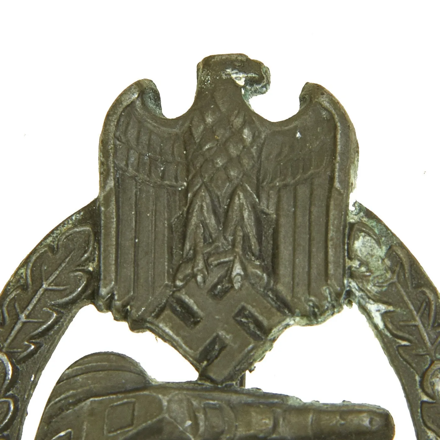 Original German WWII Silver Grade Panzer Assault Tank Badge - Hollow Back Style