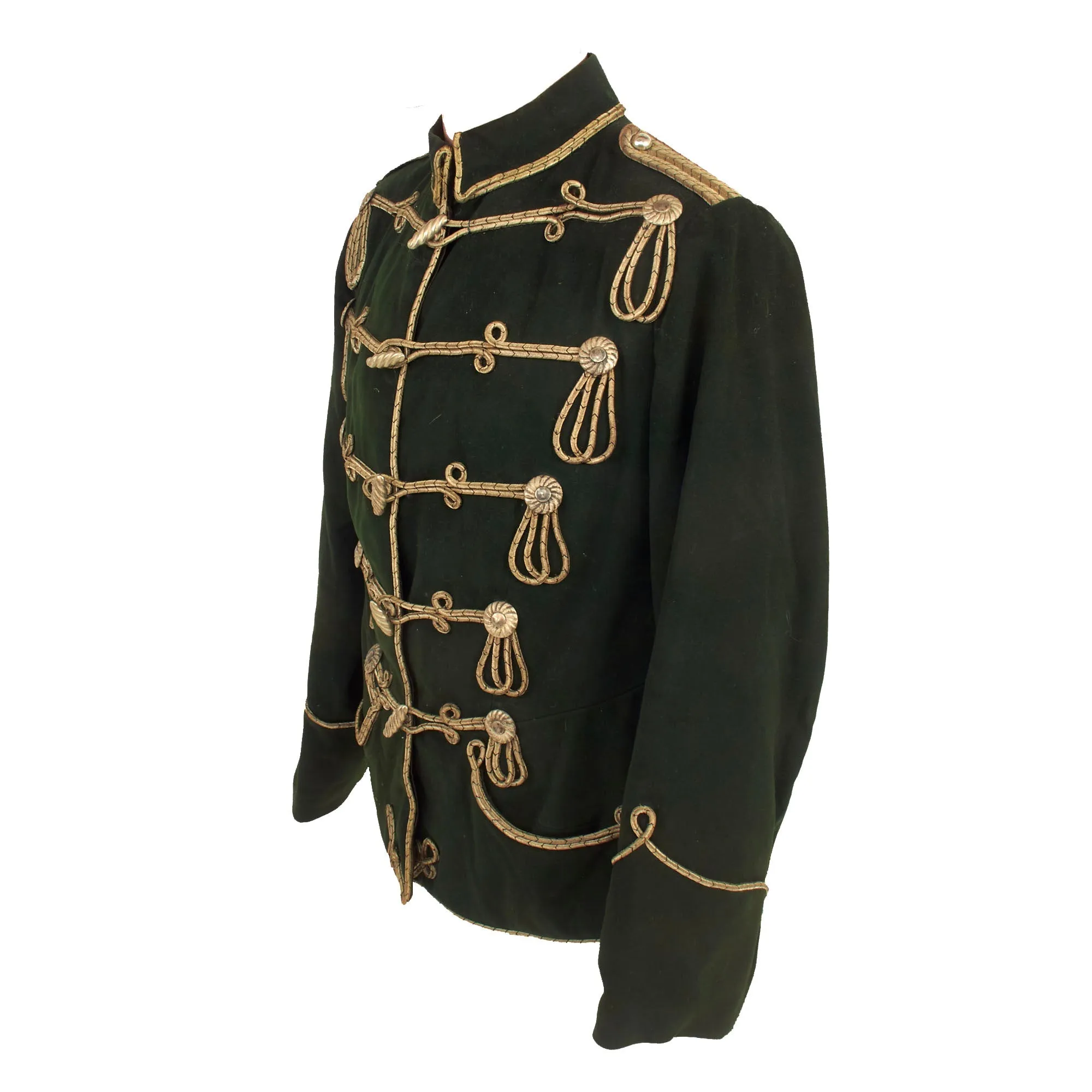 Original Imperial German Pre-WWI 11th Hussar Cavalry Regiment Green Atilla Tunic