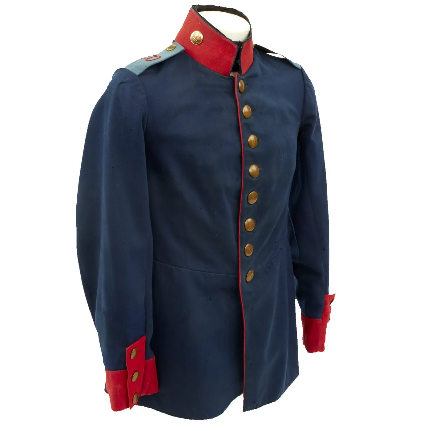 Original Imperial German Prussian Cavalry Marked Dunkelblau Waffenrock Service Tunic