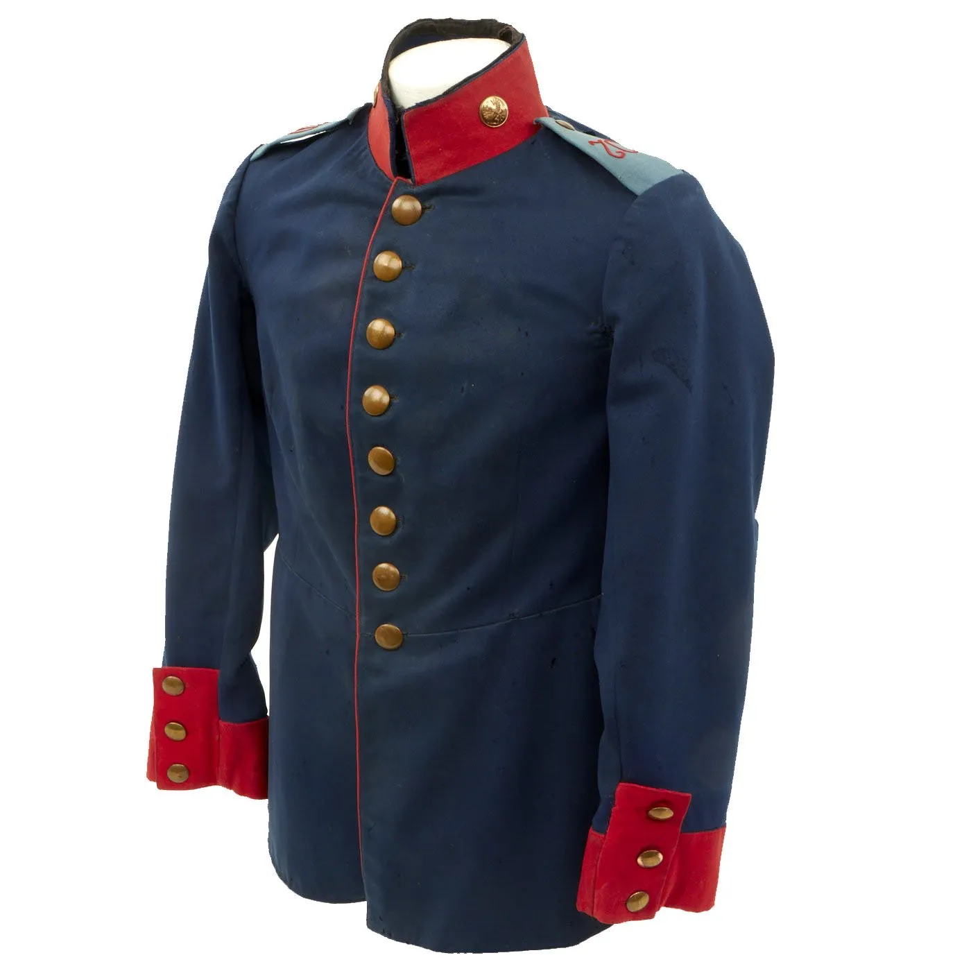 Original Imperial German Prussian Cavalry Marked Dunkelblau Waffenrock Service Tunic