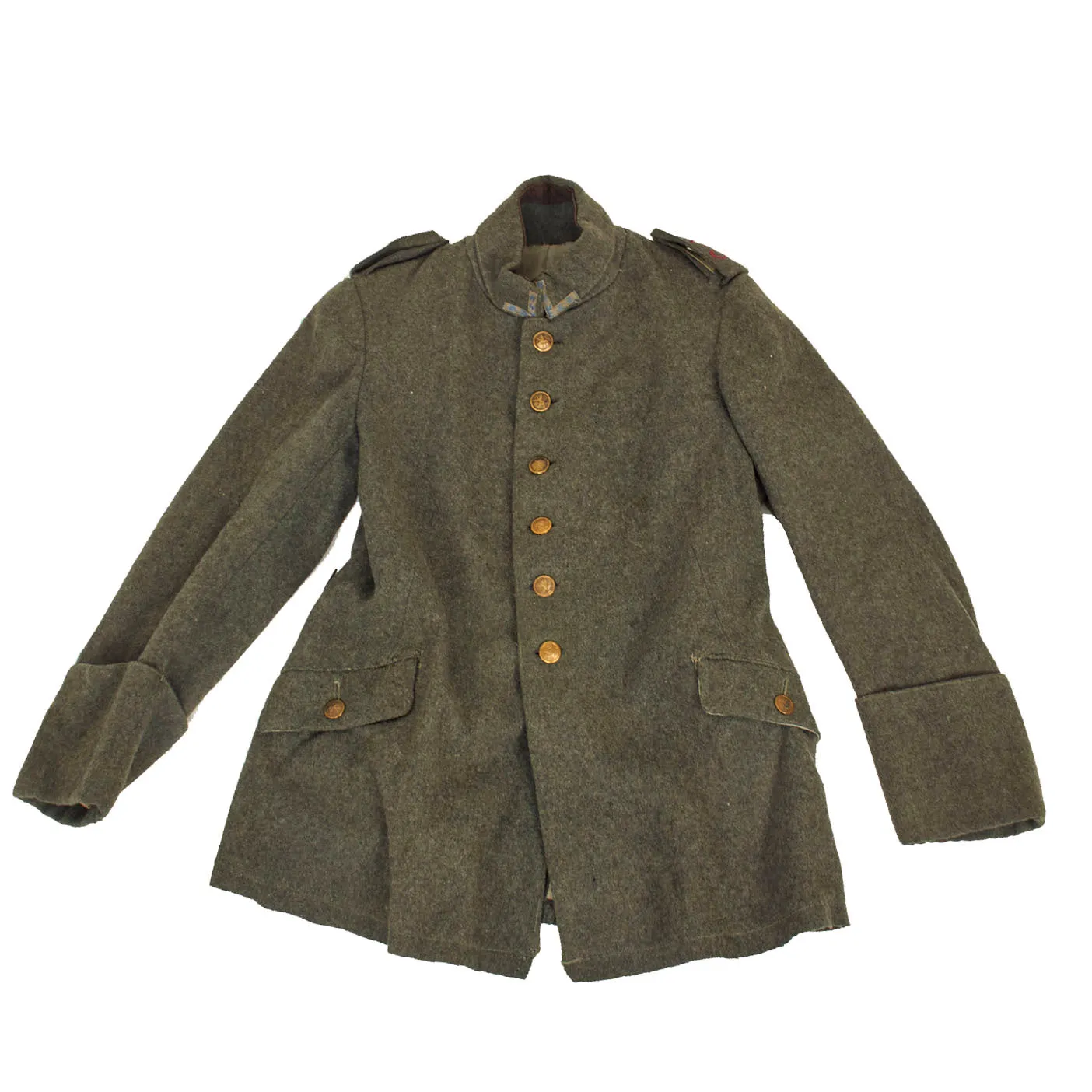 Original Imperial German WWI Bavarian EM/NCO M1907/10 Feldbluse Tunic with "37" Shoulder Straps - dated 1916