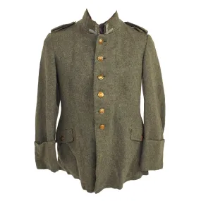 Original Imperial German WWI Bavarian EM/NCO M1907/10 Feldbluse Tunic with "37" Shoulder Straps - dated 1916