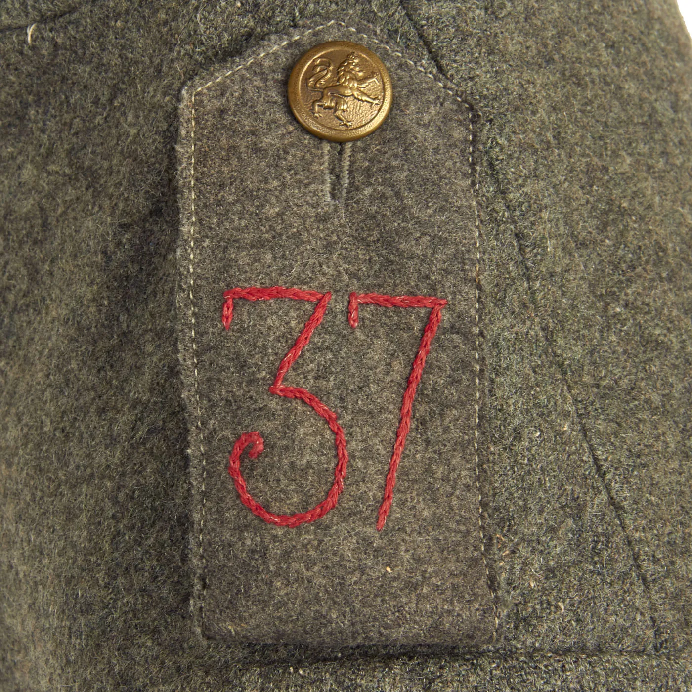 Original Imperial German WWI Bavarian EM/NCO M1907/10 Feldbluse Tunic with "37" Shoulder Straps - dated 1916