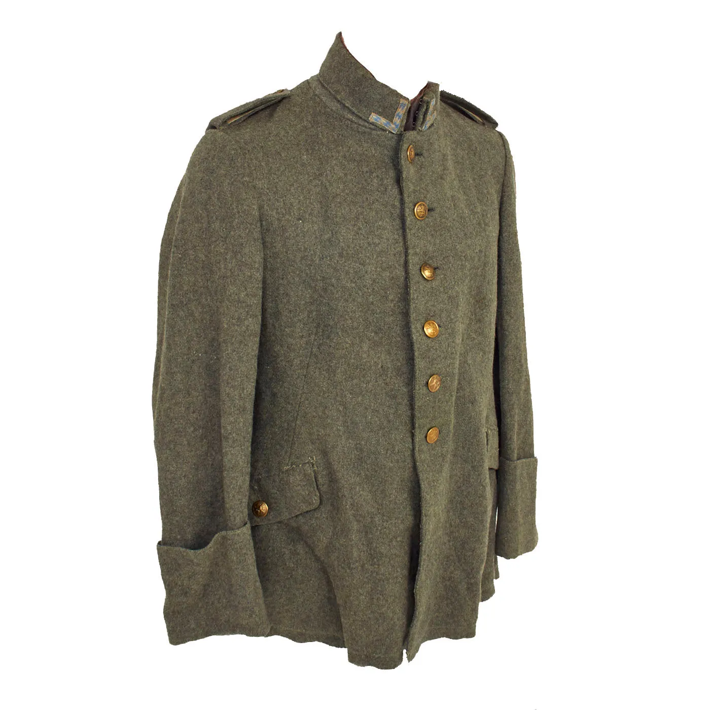 Original Imperial German WWI Bavarian EM/NCO M1907/10 Feldbluse Tunic with "37" Shoulder Straps - dated 1916