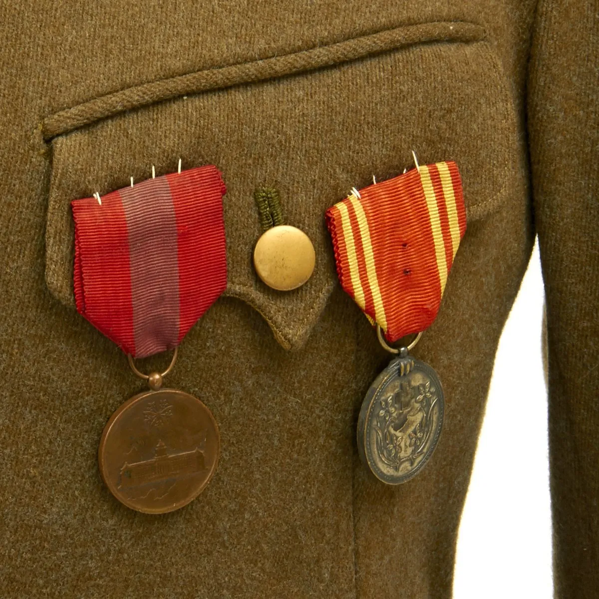 Original Japanese WWII Army Officer Uniform with First National Congress in Manchuria Medal