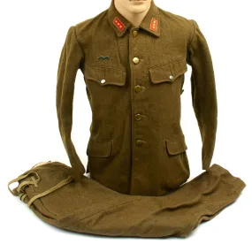 Original Japanese WWII Army Superior Private Wool M1938 Field Uniform with Maker Markings