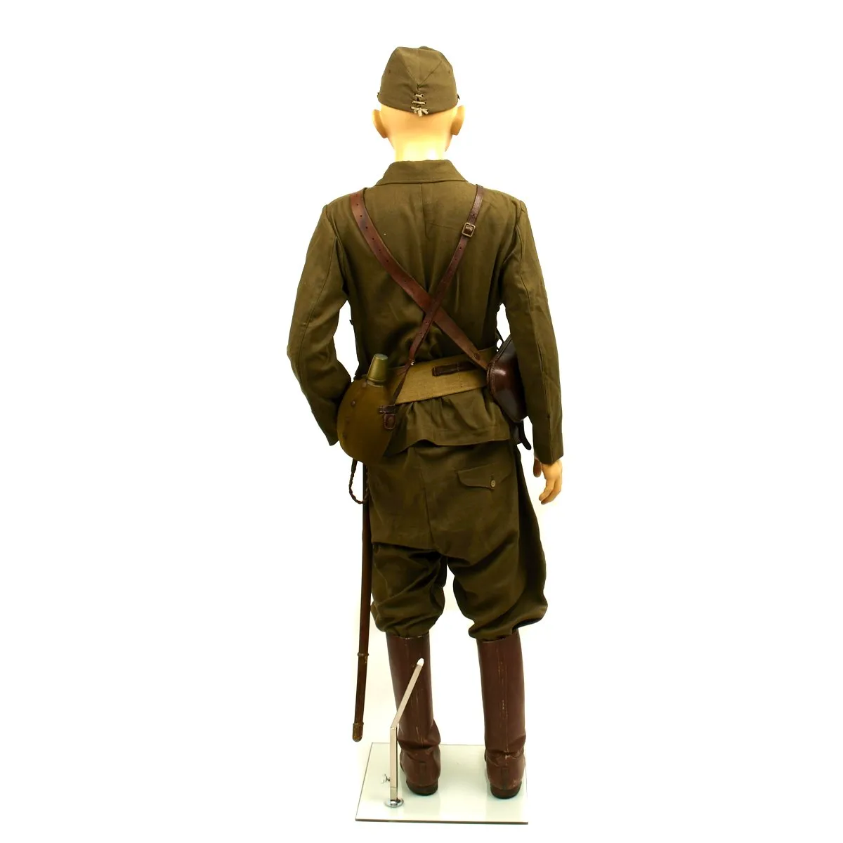 Original Japanese WWII Officer Tropical Uniform Group with Katana and Full Size Mannequin