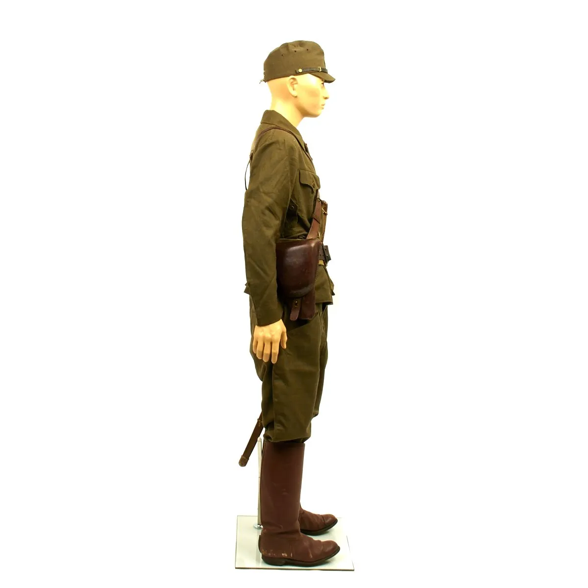 Original Japanese WWII Officer Tropical Uniform Group with Katana and Full Size Mannequin