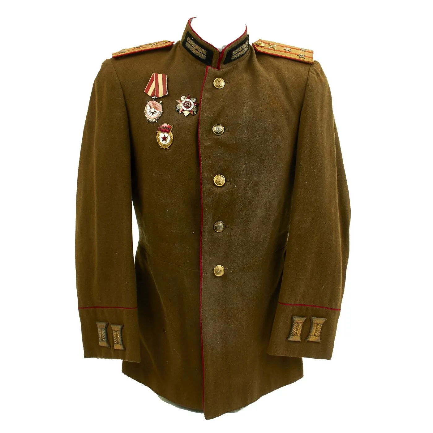 Original Soviet WWII Artillery Colonel Uniform Field Uniform Jacket