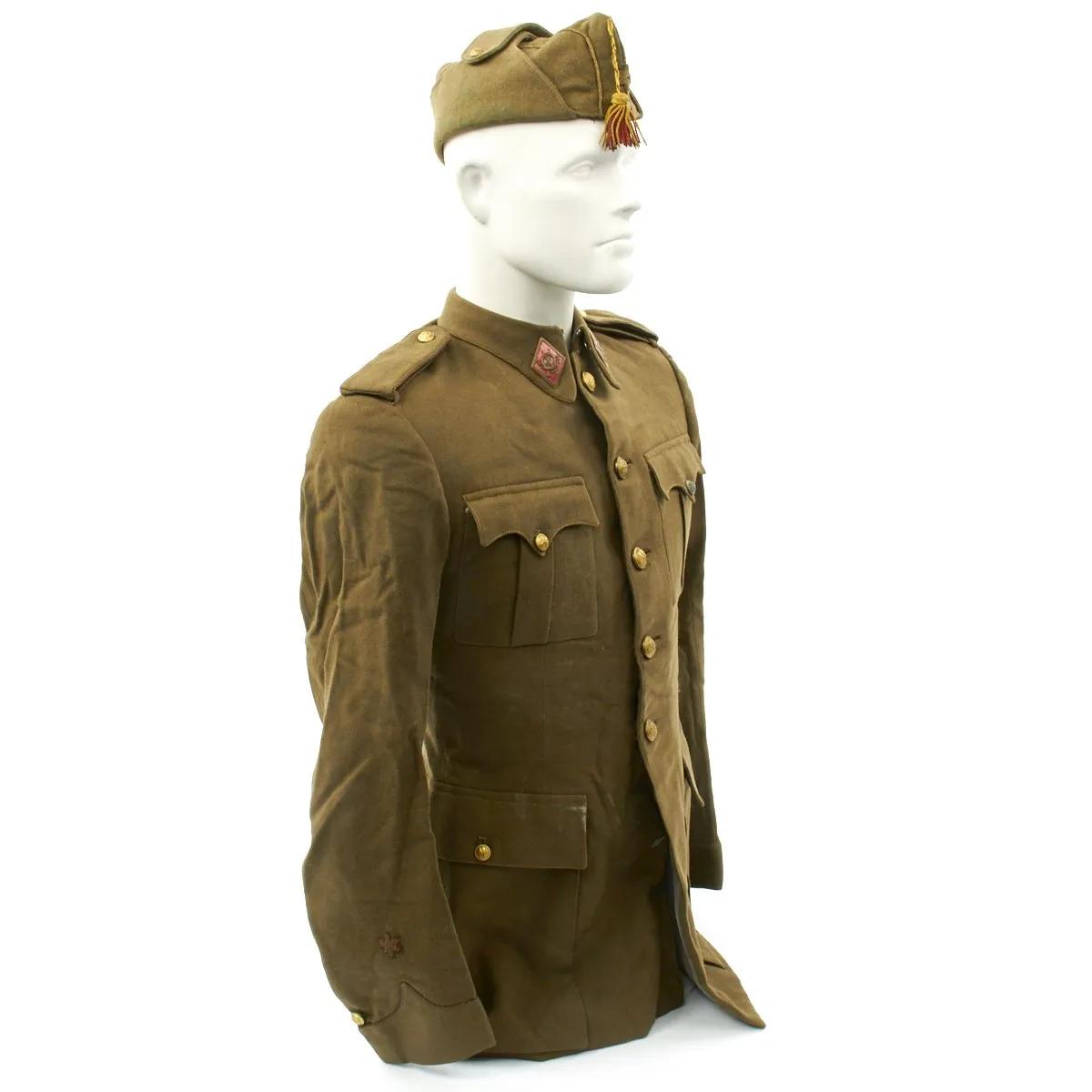 Original Spanish Fascist Officer's Tunic and Side Cap from the Spanish Civil War 1936-1939