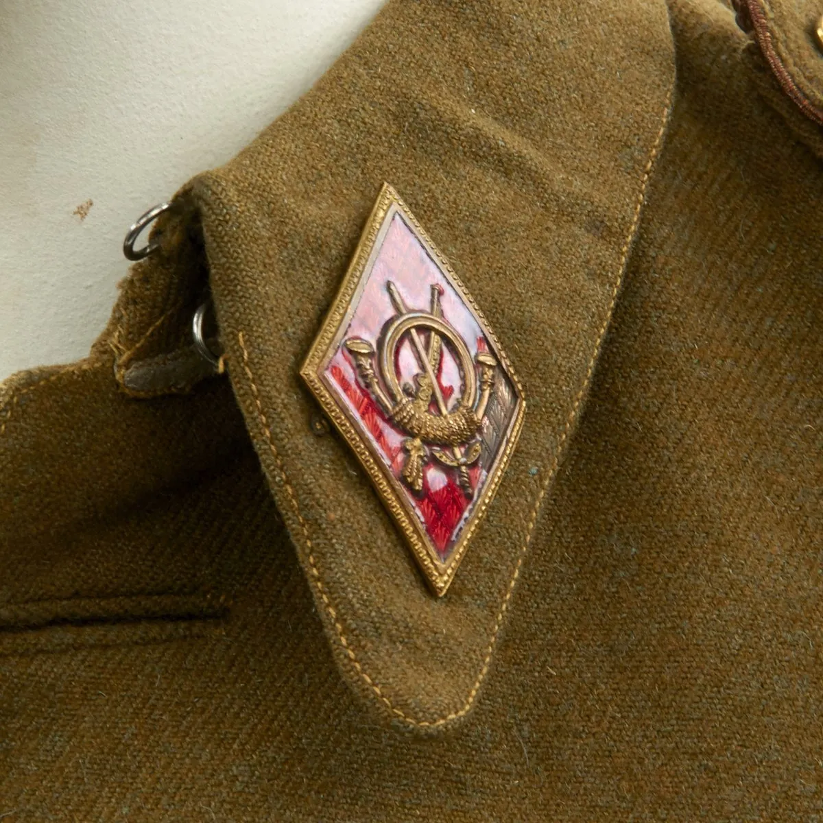 Original Spanish Fascist Officer's Tunic and Side Cap from the Spanish Civil War 1936-1939