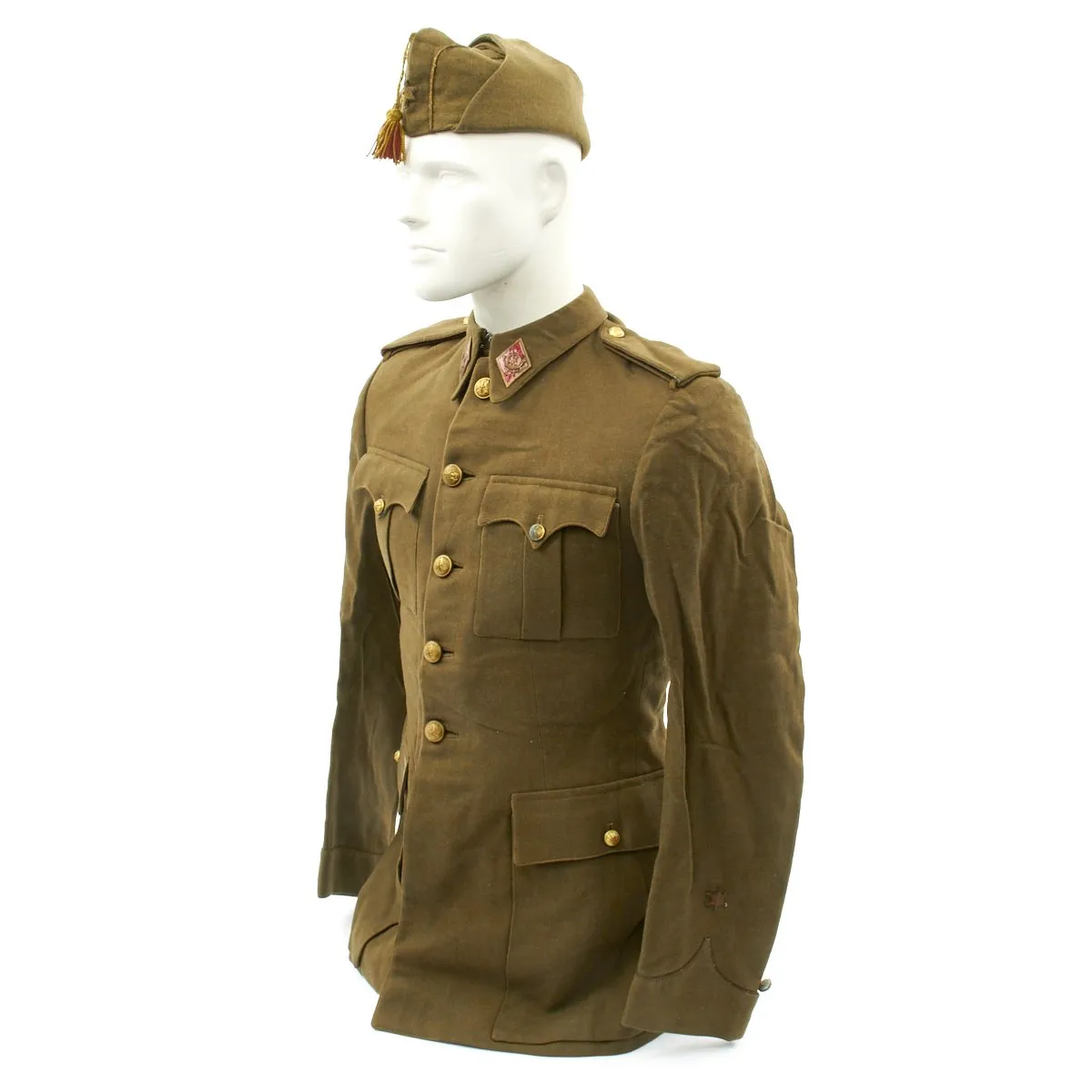 Original Spanish Fascist Officer's Tunic and Side Cap from the Spanish Civil War 1936-1939