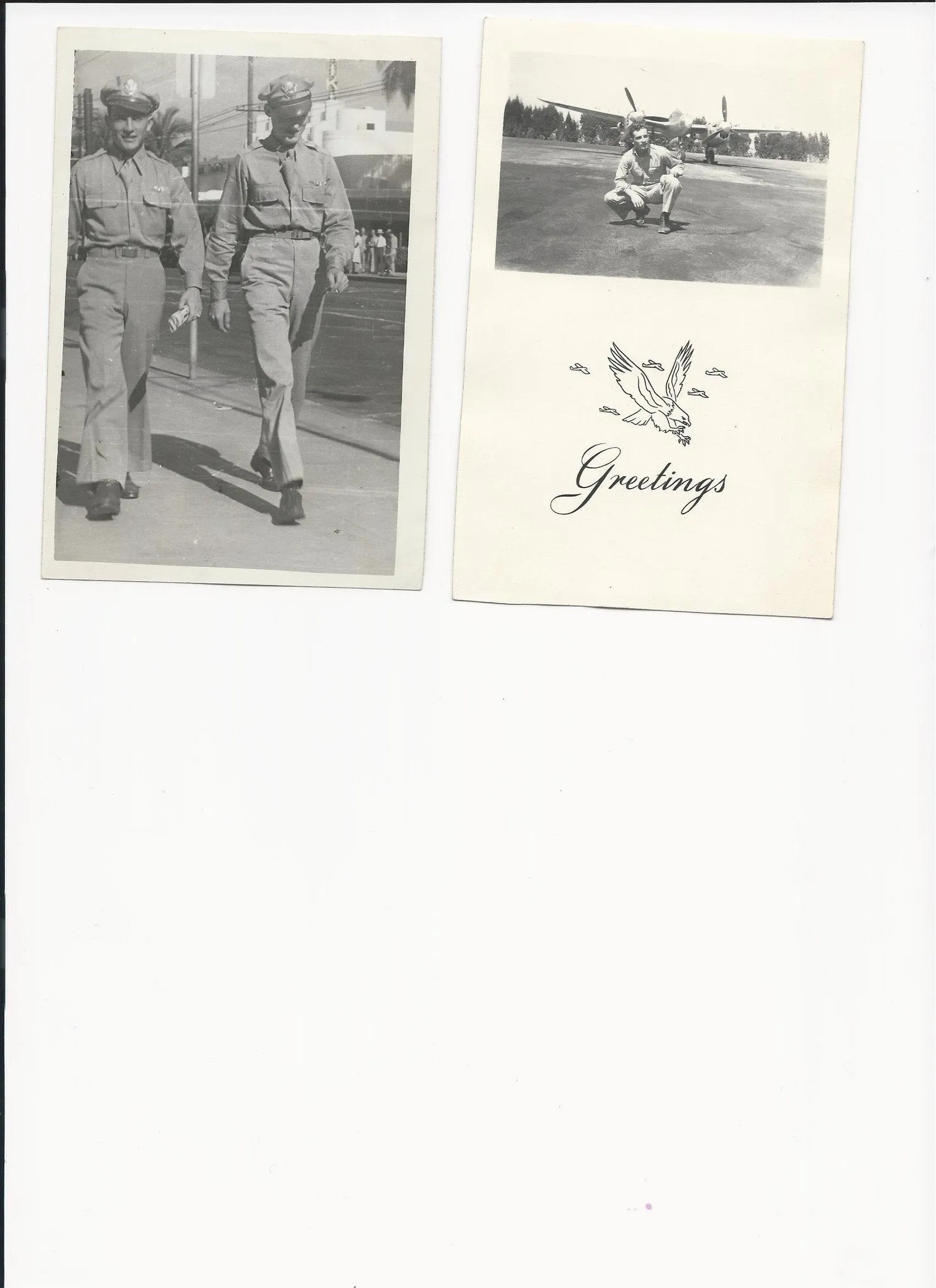 Original U.S. WWI Father 91st AEF and WWII Son 7th Air Force Grouping