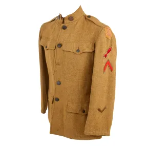 Original U.S. WWI US Army 90th Infantry Division, 360th Infantry Regiment, Trench Mortar Battery Patched Uniform Jacket