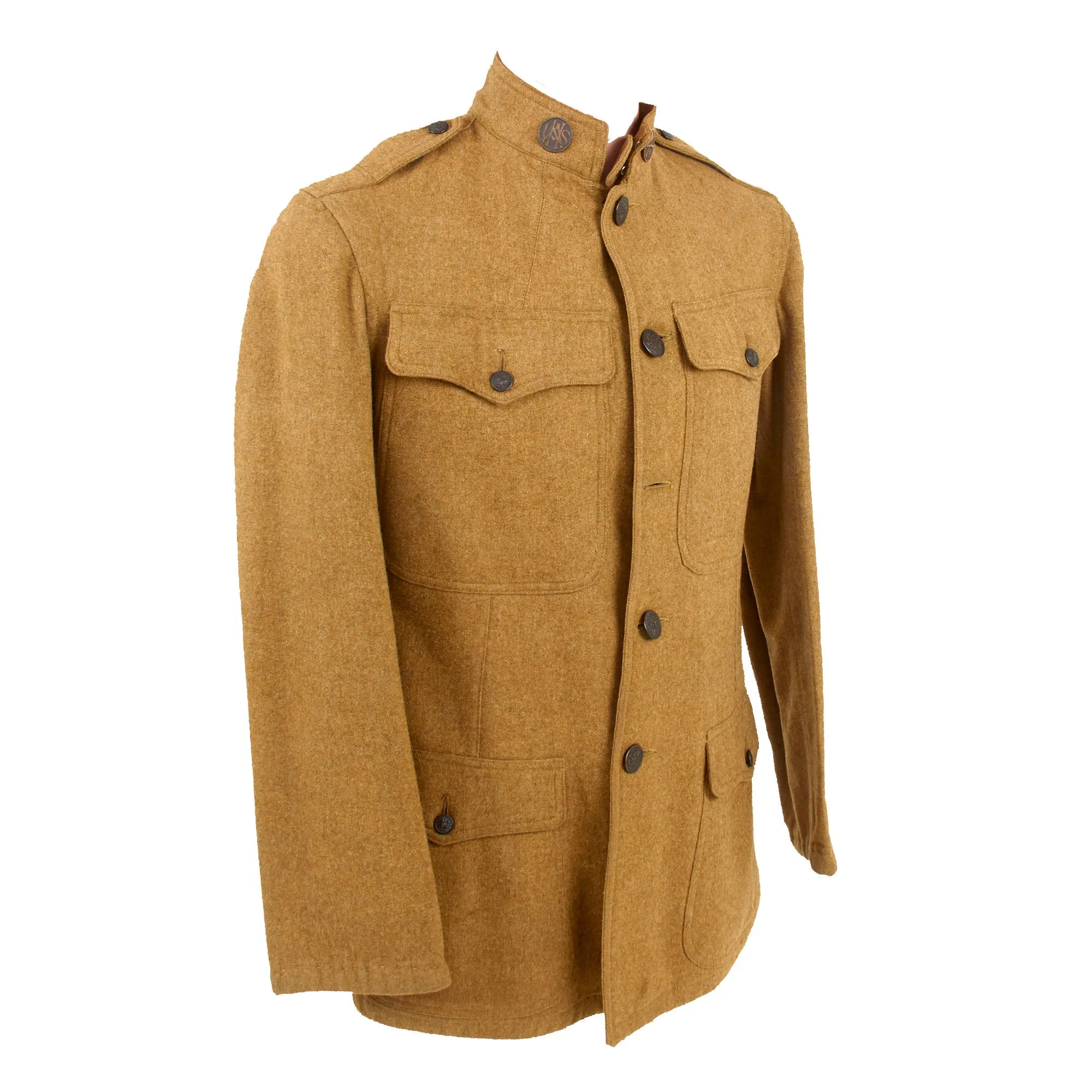 Original U.S. WWI US Army 90th Infantry Division, 360th Infantry Regiment, Trench Mortar Battery Patched Uniform Jacket