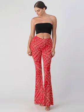 Palazzo Pants - Red Bandana Print