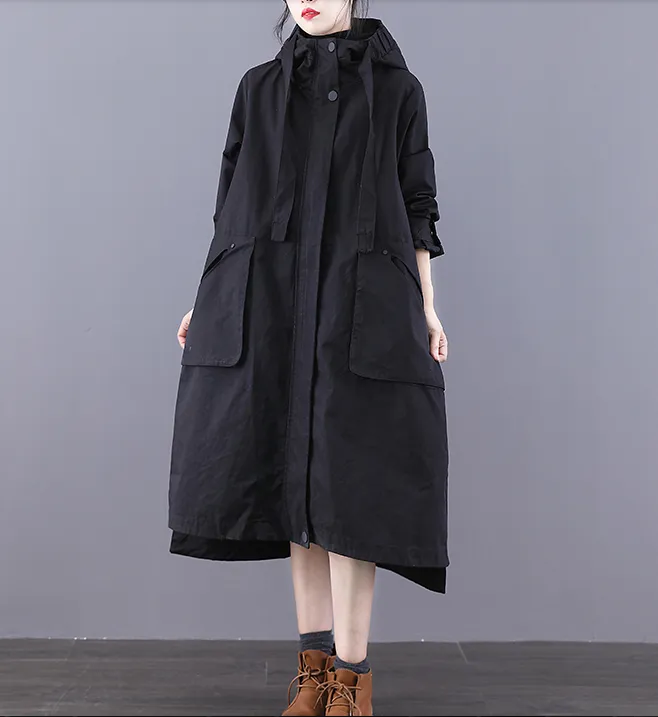 Parka A-line Long Women Casual Hooded Plus Size Coat Jacket JT200931