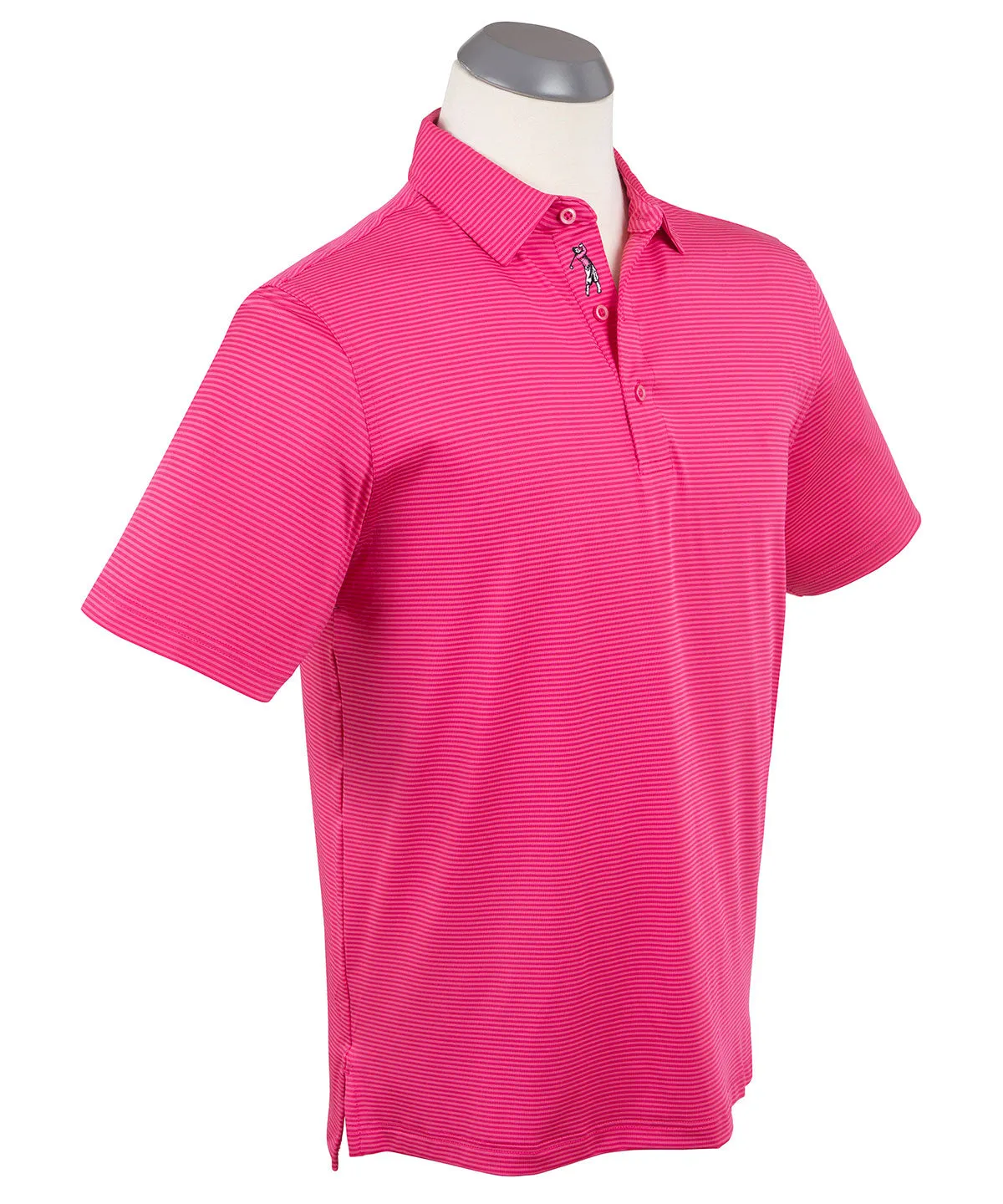 Performance Jersey Mini Tonal Feed Stripe Polo