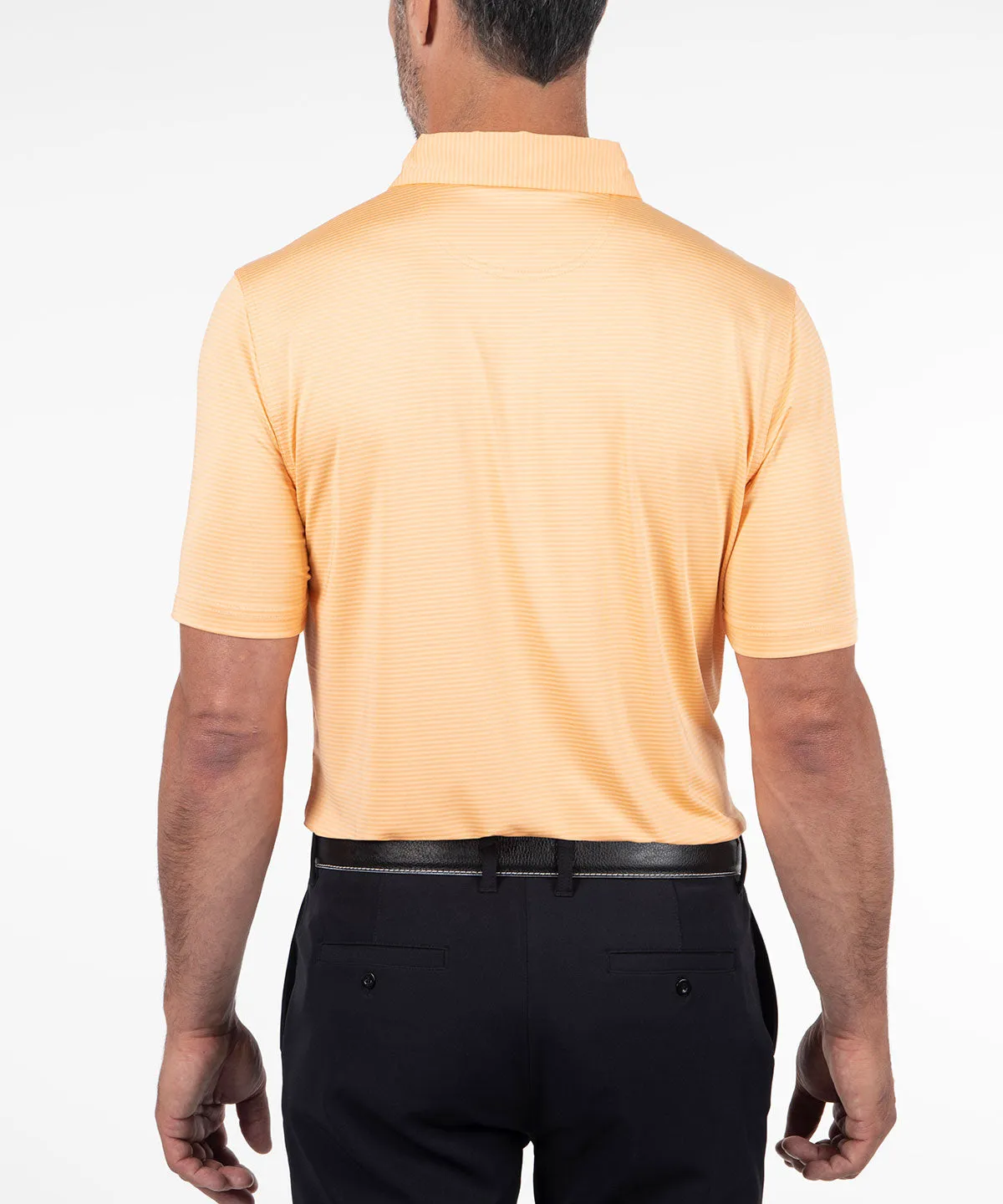 Performance Jersey Mini Tonal Feed Stripe Polo