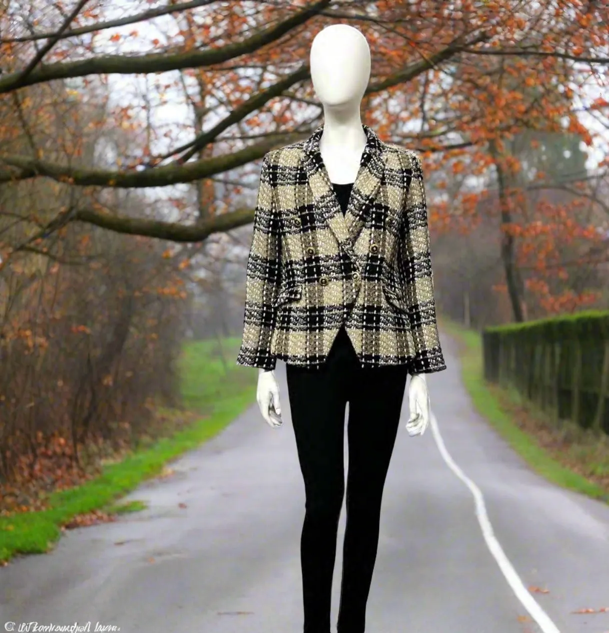 Plaid jacket - Natural