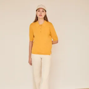 Polo Sweater in Mustard