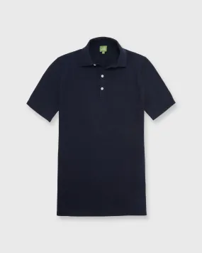 Rally Polo Sweater in Navy Cotton