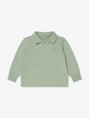 Ralph Lauren Baby Boys Long Sleeve Polo Shirt in Green