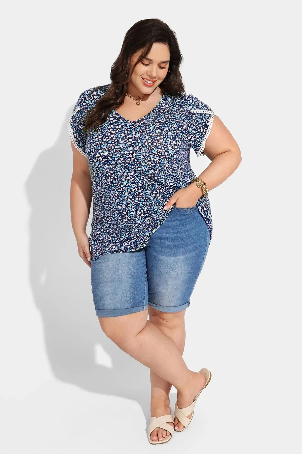 Ritera Resort Outfit Supersoft Floral Tunic T-Shirt