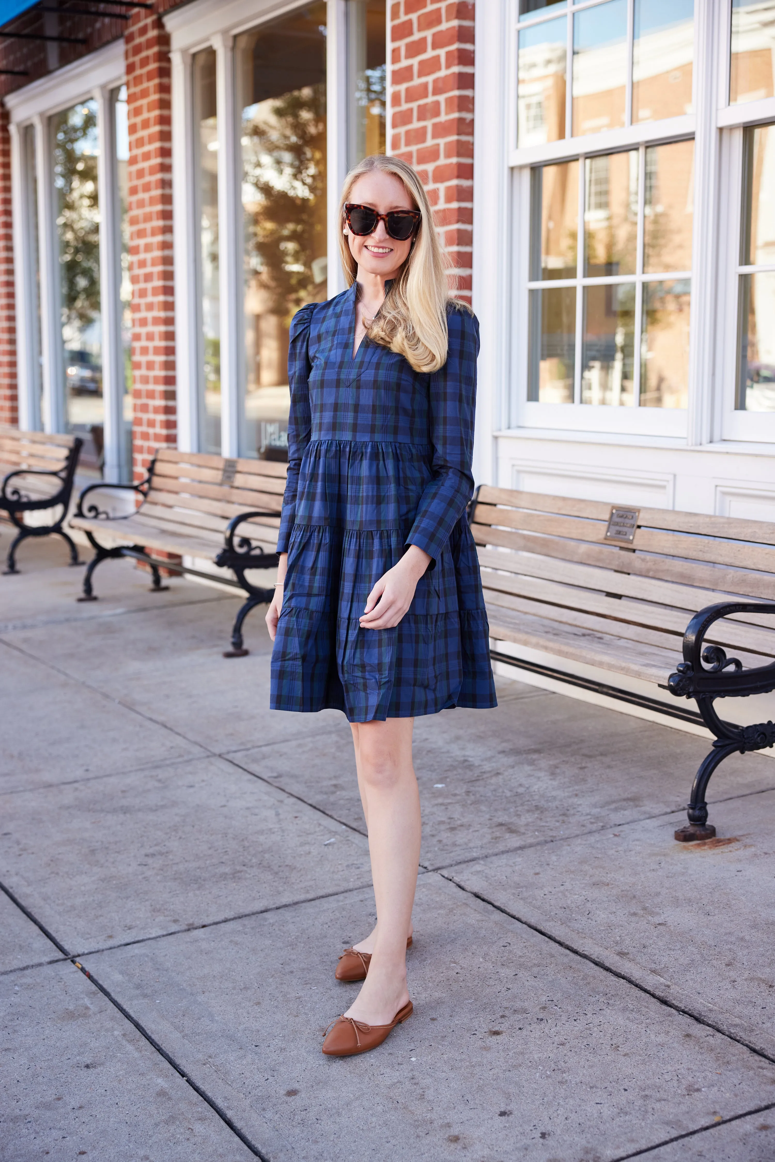 Sail to Sable Highlands Dress - Blackwatch Plaid