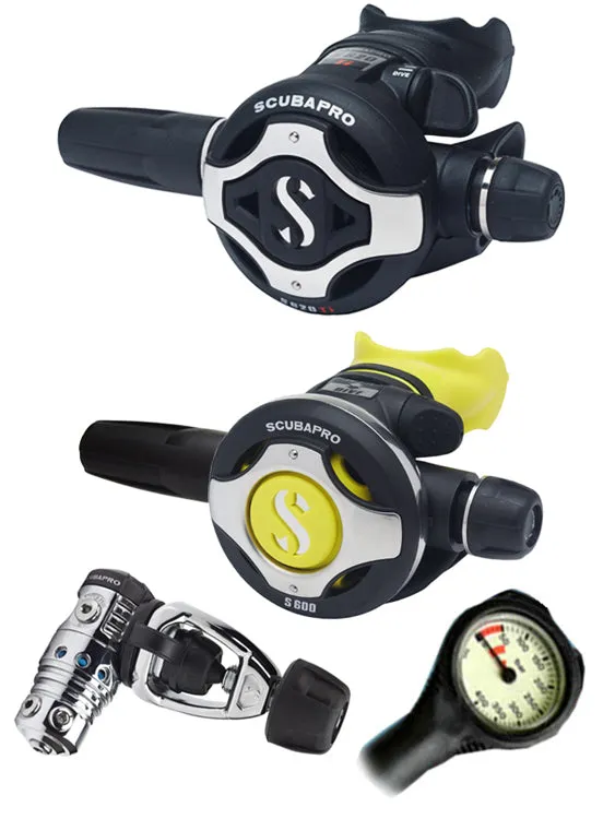 Scubapro Regulator Set: MK25 Evo (DIN or Yoke) / S620 Ti / Octopus & Free Termo Gauge