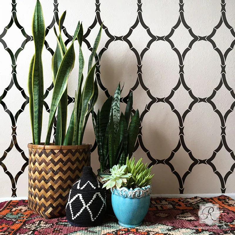 Secret Garden Trellis Wall Stencil