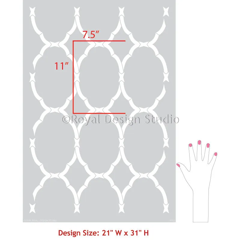 Secret Garden Trellis Wall Stencil