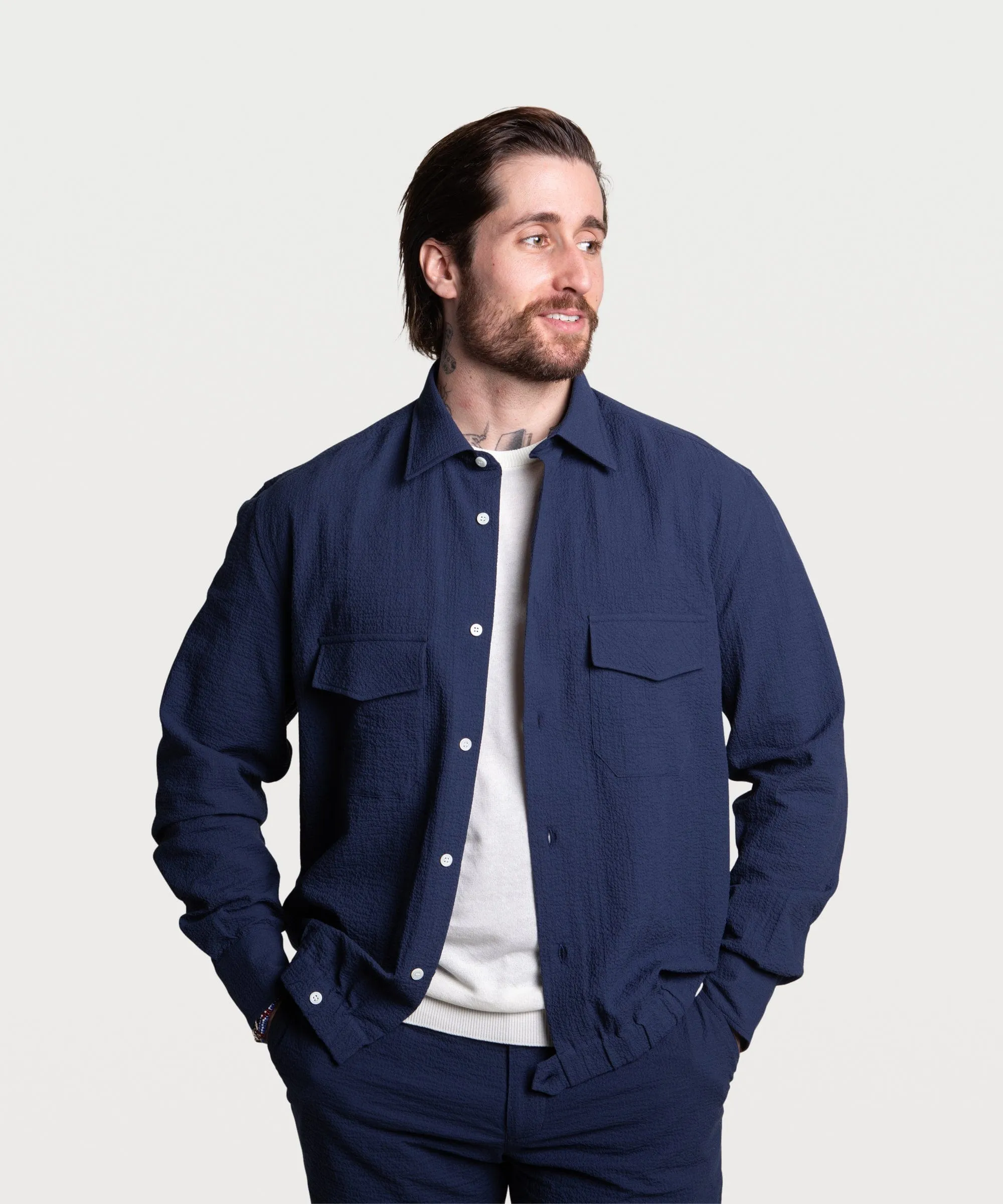 Seersucker Overshirt