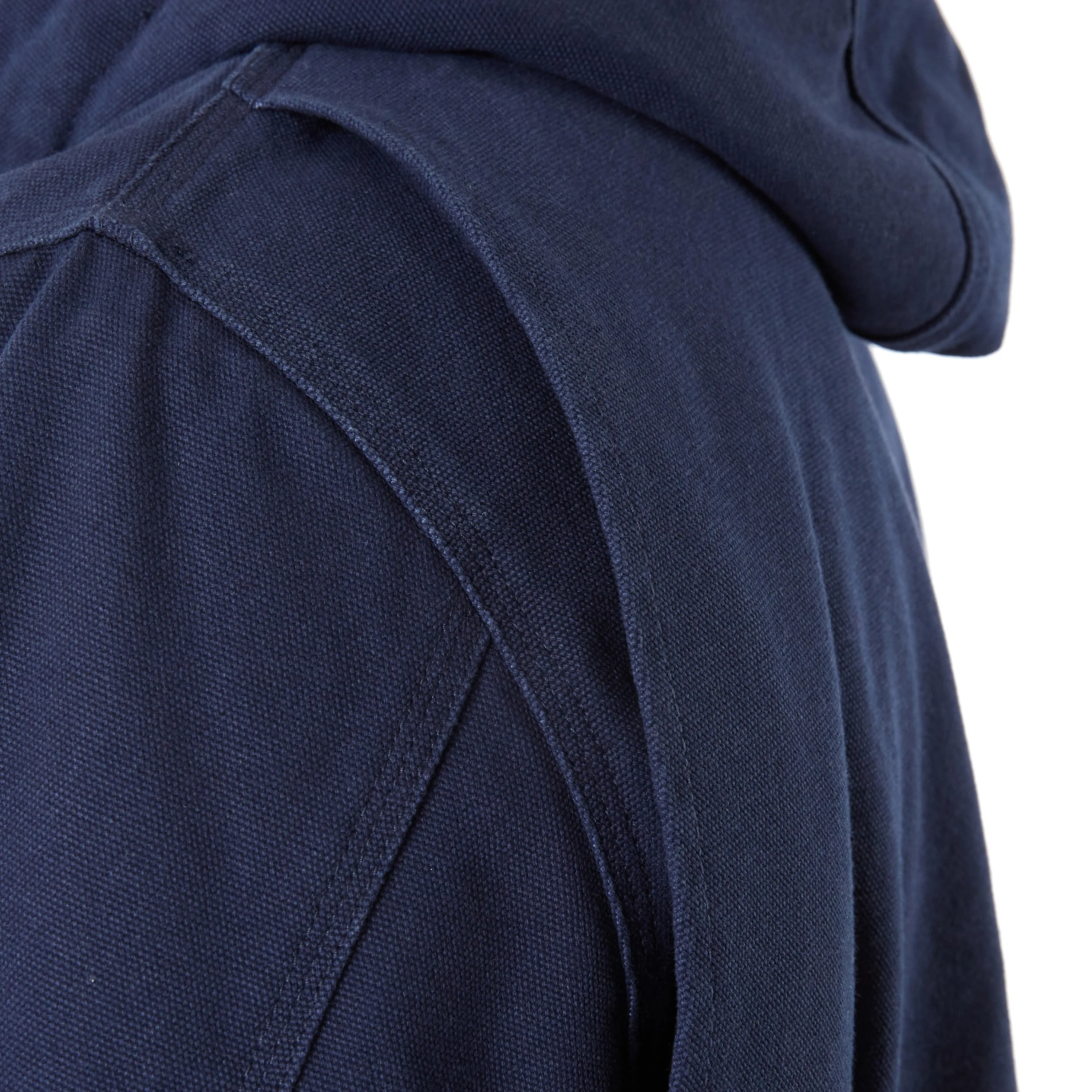 SHERPA-LINED DUCK CANVAS HOODED WORK JACKET