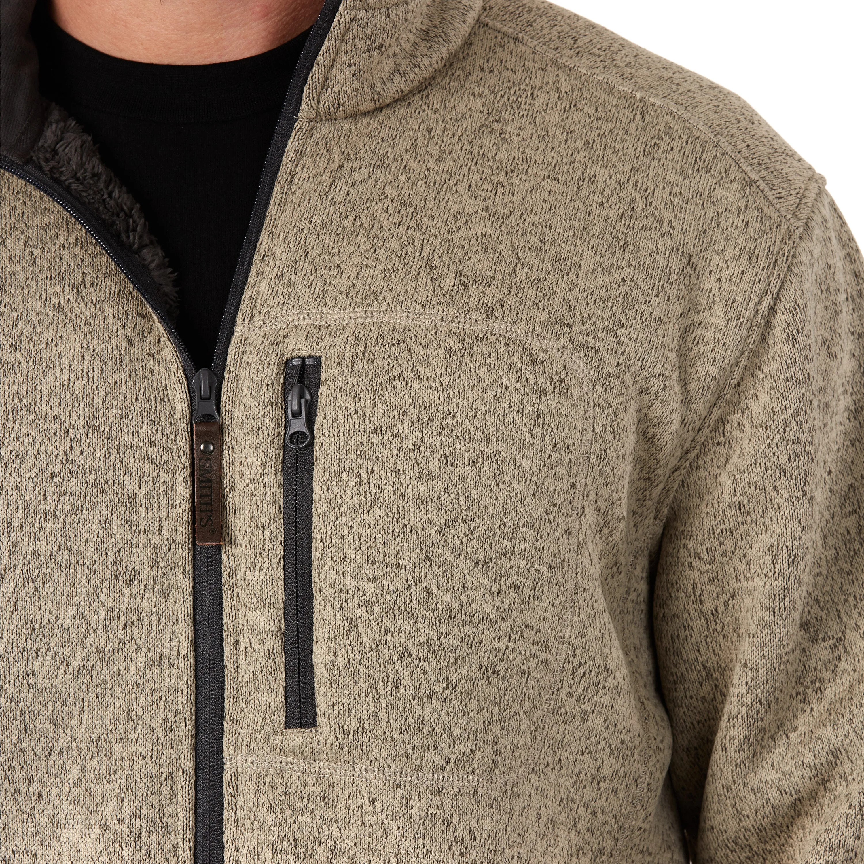 SHERPA-LINED SWEATER FLEECE FULL ZIP JACKET