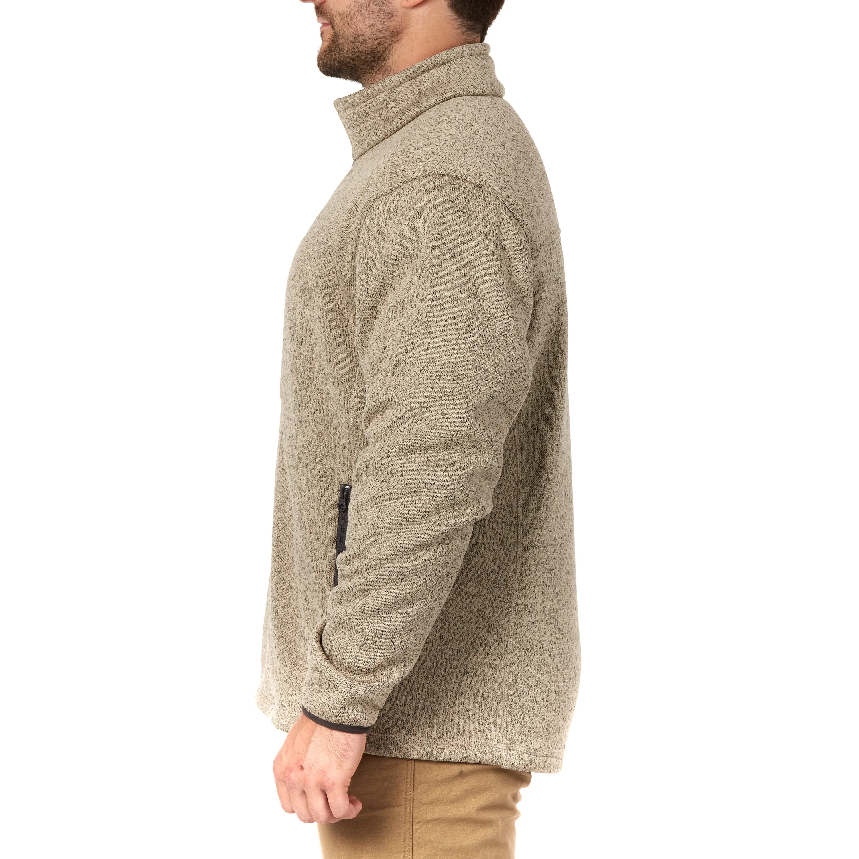 SHERPA-LINED SWEATER FLEECE FULL ZIP JACKET