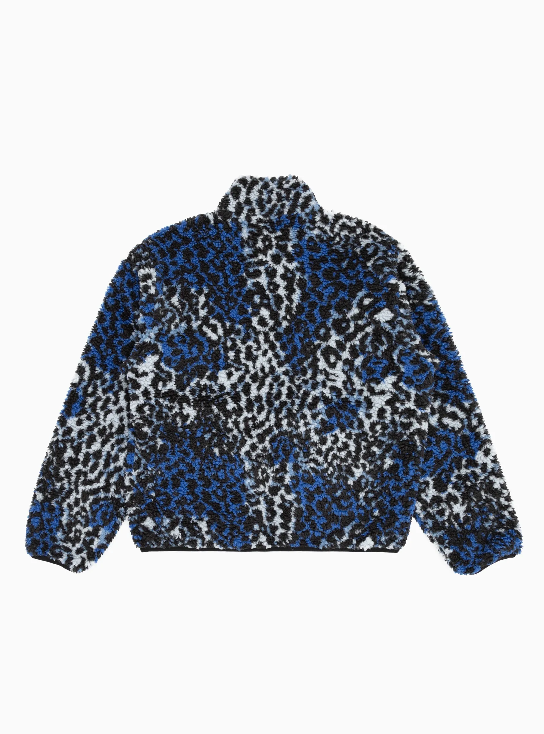 Sherpa Reversible Jacket Blue Leopard