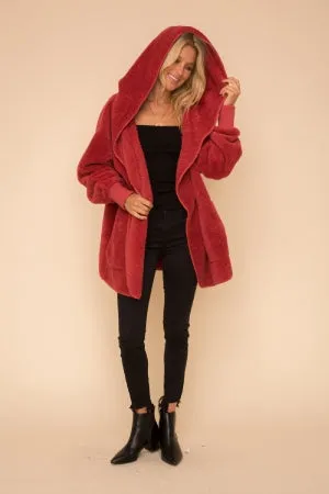 So Soft Hooded Jacket in Vintage Red…