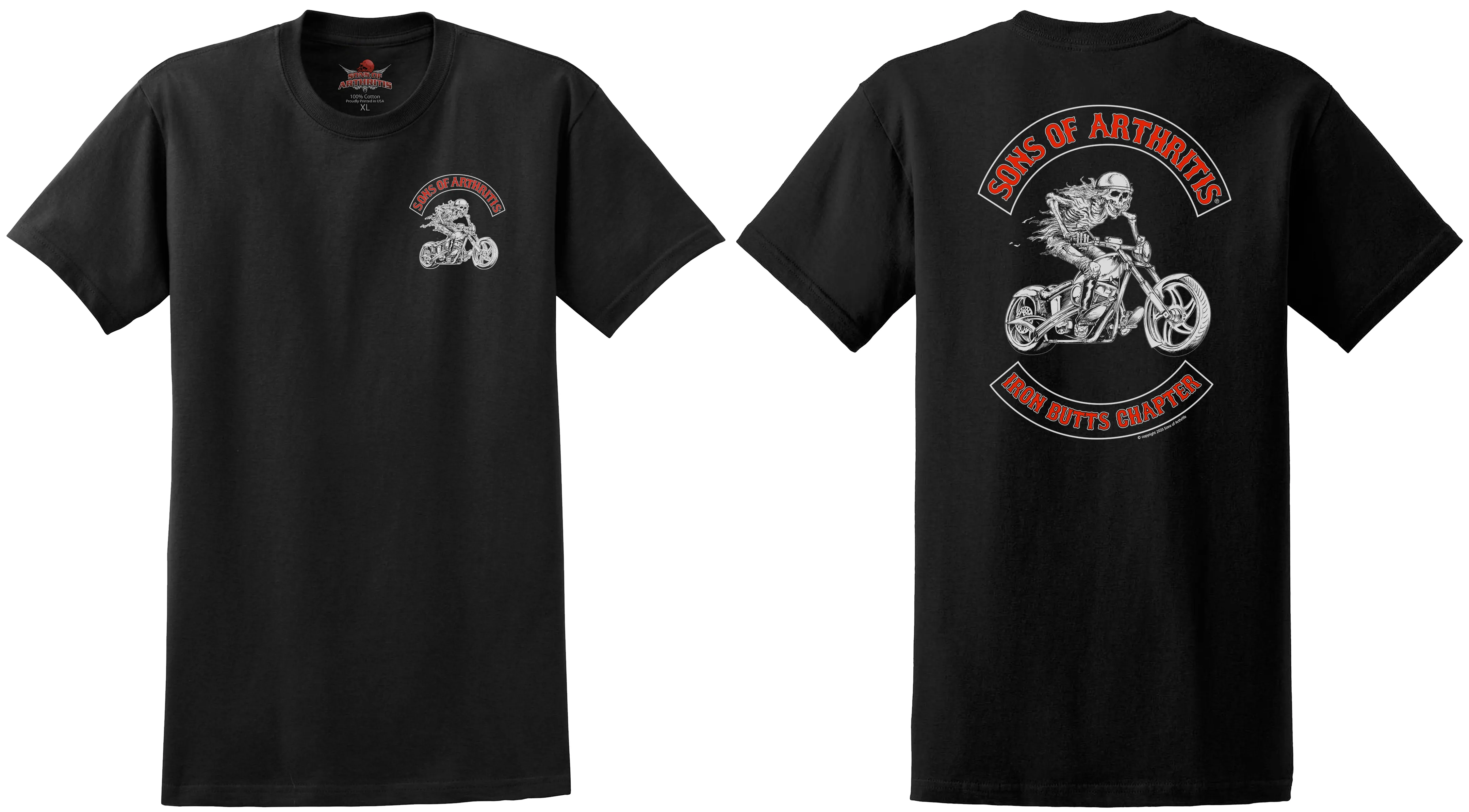 Sons of Arthritis Iron Butts Chapter - Black (See More Styles)