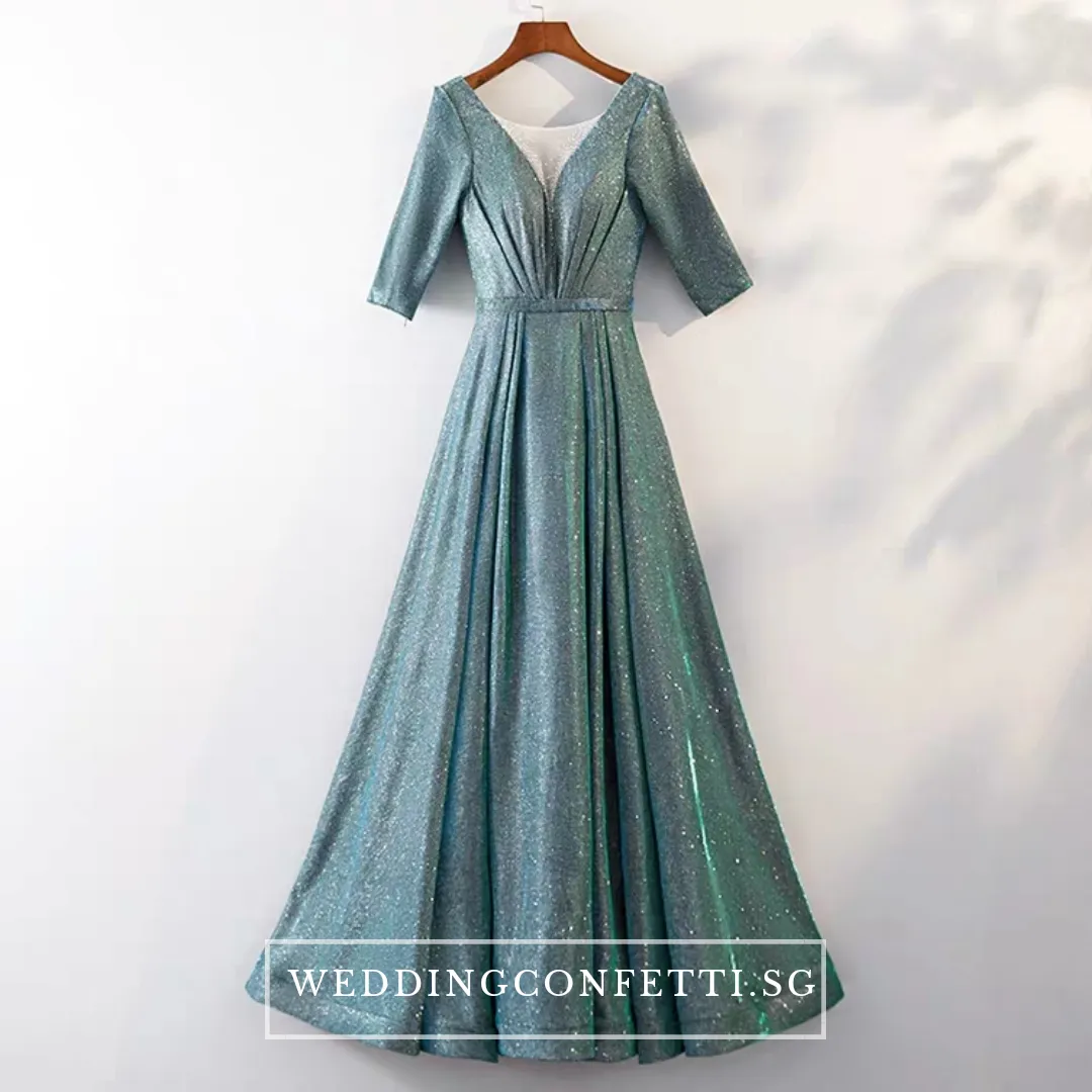 The Cailey Iridescent Long Sleeves Gown (Available in 4 colours)