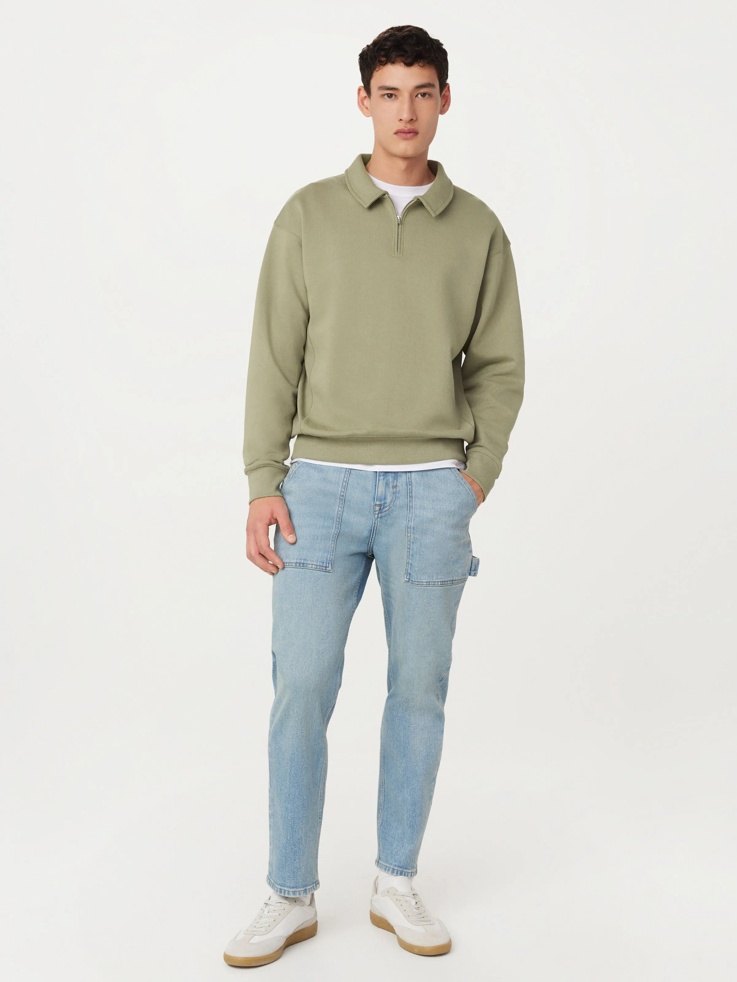 The Half Zip Sweatshirt in Vetiver Green