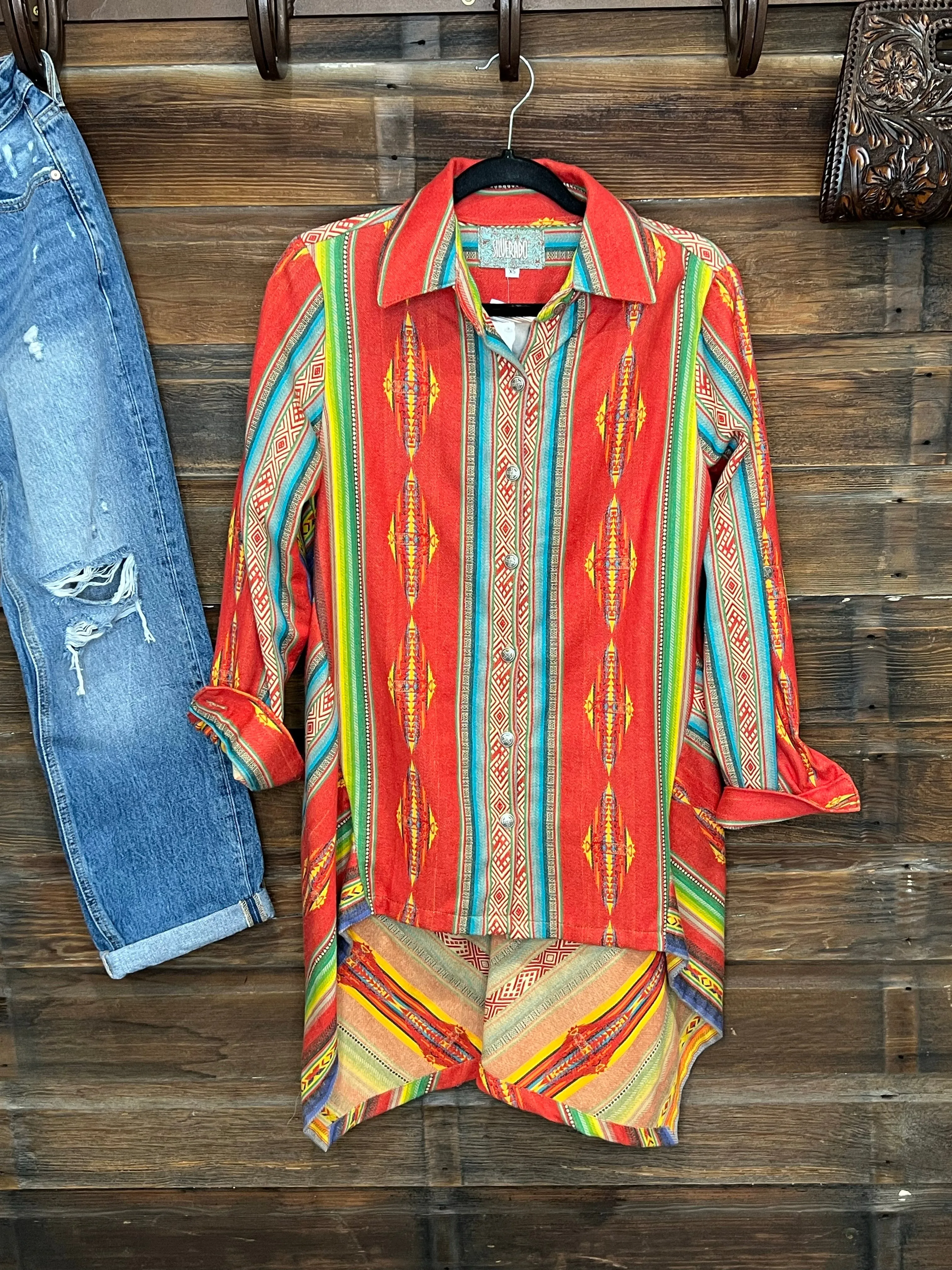 The Tammy Serape Button Down Top