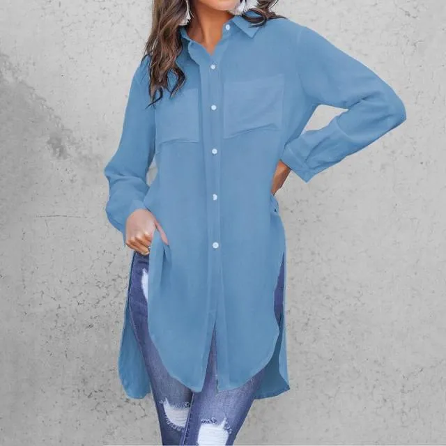 Turn Down Collar Islamic Modest Tunic